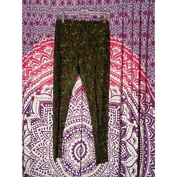 LuLaRoe Leggings Cars Tall and Curvy Brown Red Yellow Green - Picture 1 of 3